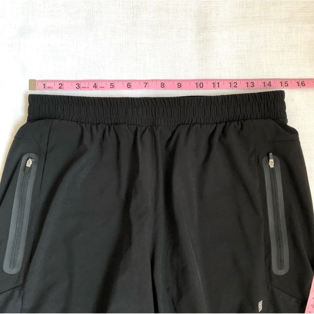 Second Skin Black Compression Lined Workout Athletic Shorts Size Large